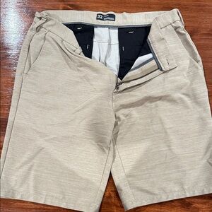 Hurley Men's Beige Flat Front Shorts